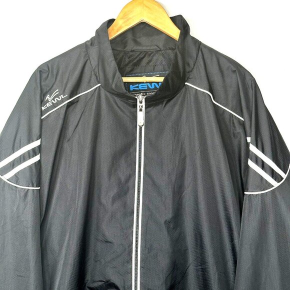 Kewl Mens Windbreaker Sports Jacket Hockey Full Zip Lined Vented Black Size XXL - Picture 3 of 16